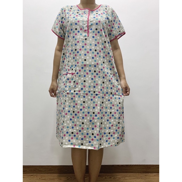 Daster katun lokal pretty girl SIZE M polka salur-2