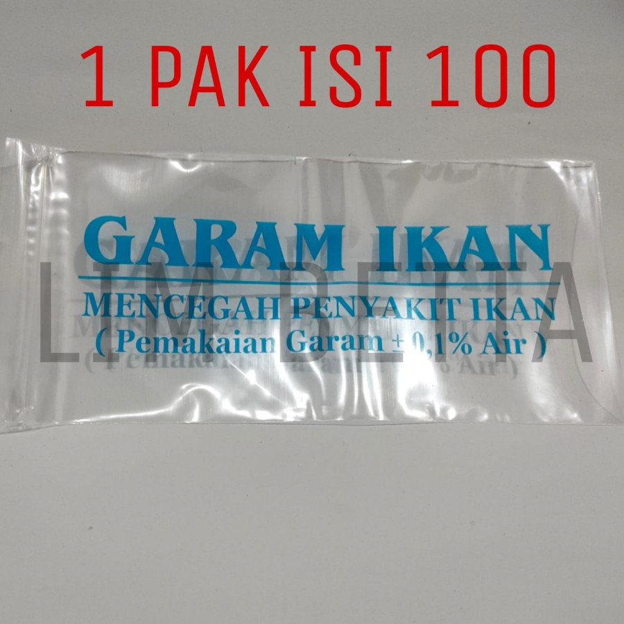 PLASTIK GARAM IKAN / PLASTIK KLIP GARAM IKAN / PLASTIK GARAM 100 PCS