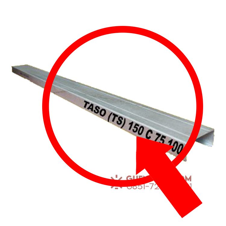 Aksesoris Baja Taso Taso Premium C75.100 X 6000 Mm Az 150