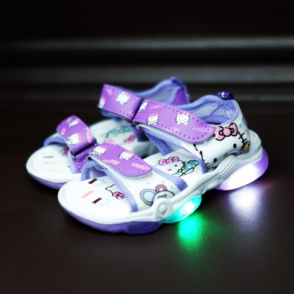 Sandal Anak Sendal LED Motif HELLO KITTY JPR-02 - Sandal Anak Kasual Import