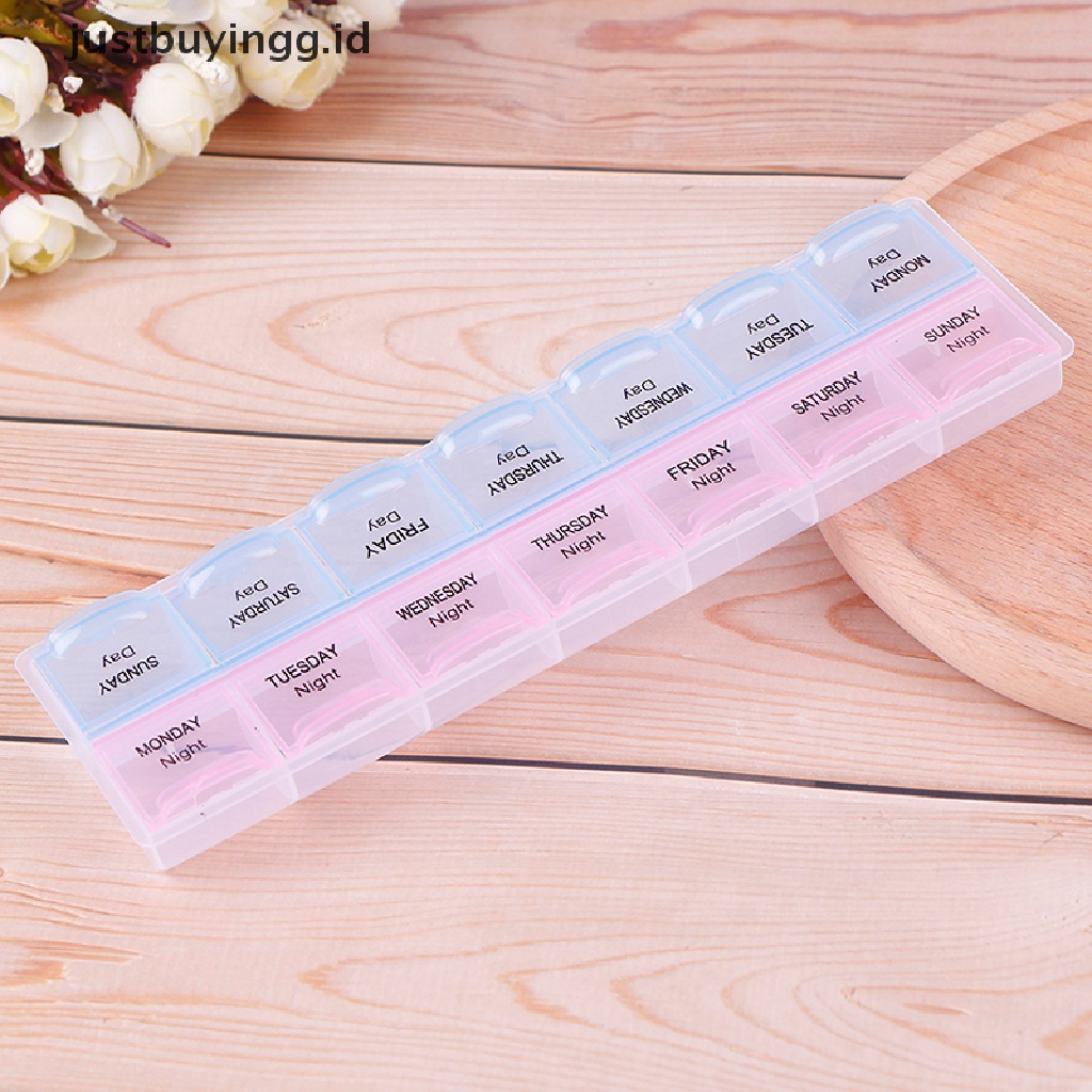(Justbuyingg.Id) 1pc Kotak Organizer Obat 7 Hari Mingguan