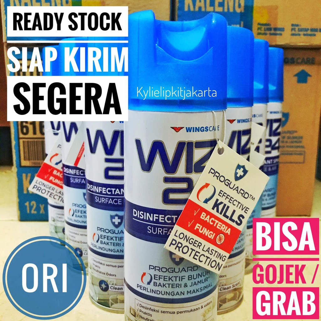 WIZ 24 Desinfektan Udara Ruangan AEROSOL 300 ml BESAR Air Disinfectant Spray Wings Saniter wiz24