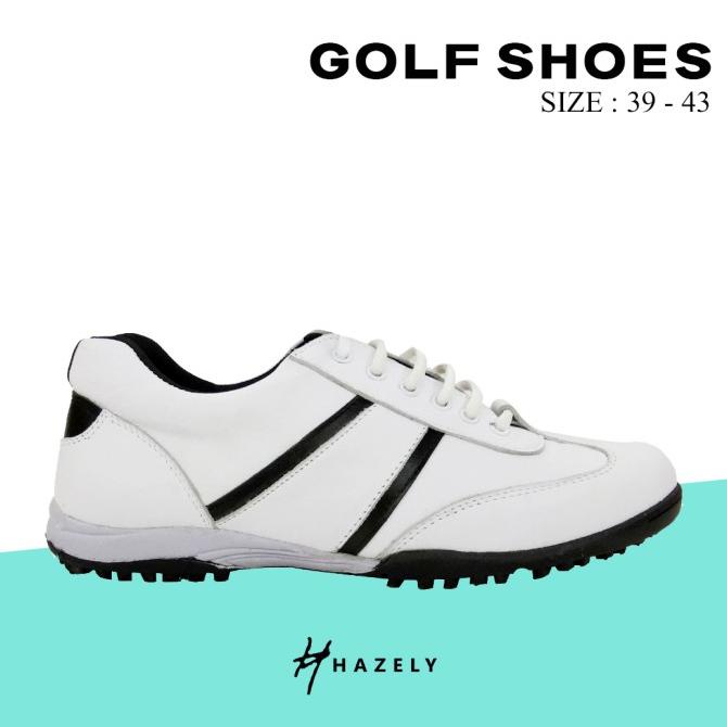 SEPATU GOLF KULIT ASLI / SEPATU GOLF PRIA / SEPATU GOLF KULIT - PUTIH