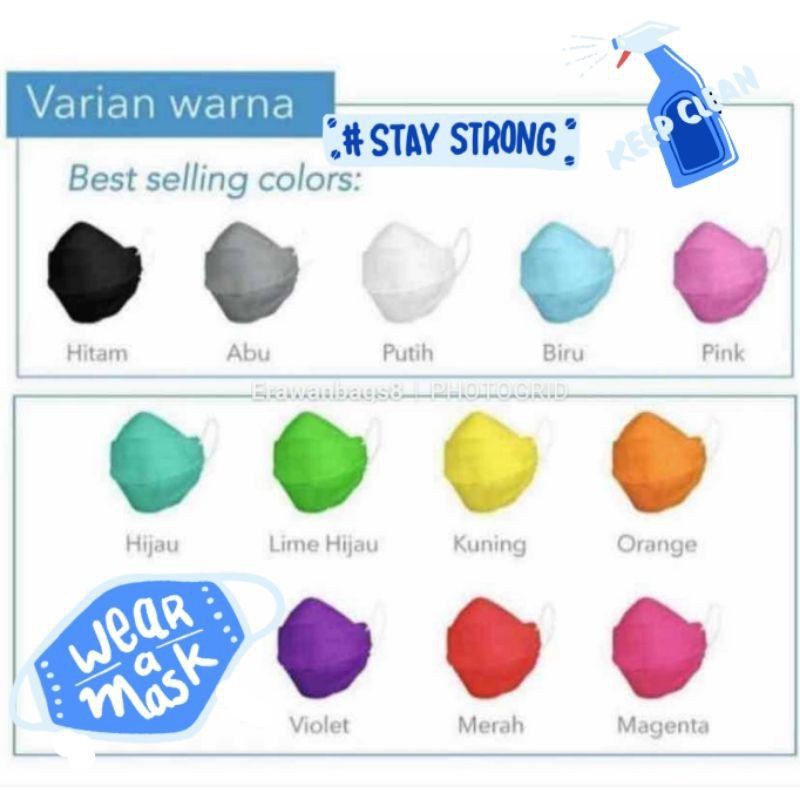 JG - MASKER KF 94 MASKER MEDIS EVO CONVEX MURAH  MASKER KF94 HITAM PUTIH WARNA WARNI