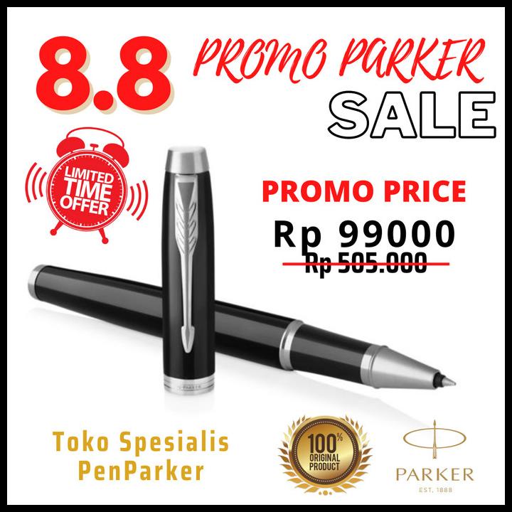 

Vanila | Premium Parker Im Black Chrome Trim Rollerball - Original