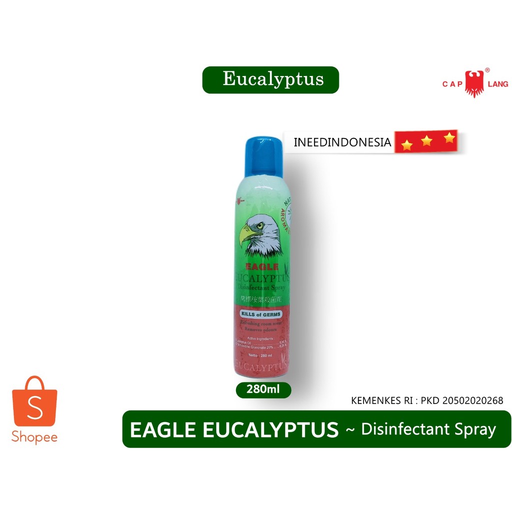 (INEED) EAGLE Disinfektan Spray 280ml - Eagle Eucalyptus Disinfectant Spray