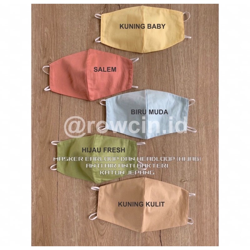 MASKER KAIN ANTI AIR ANTI BAKTERI EARLOOP NONMEDIS