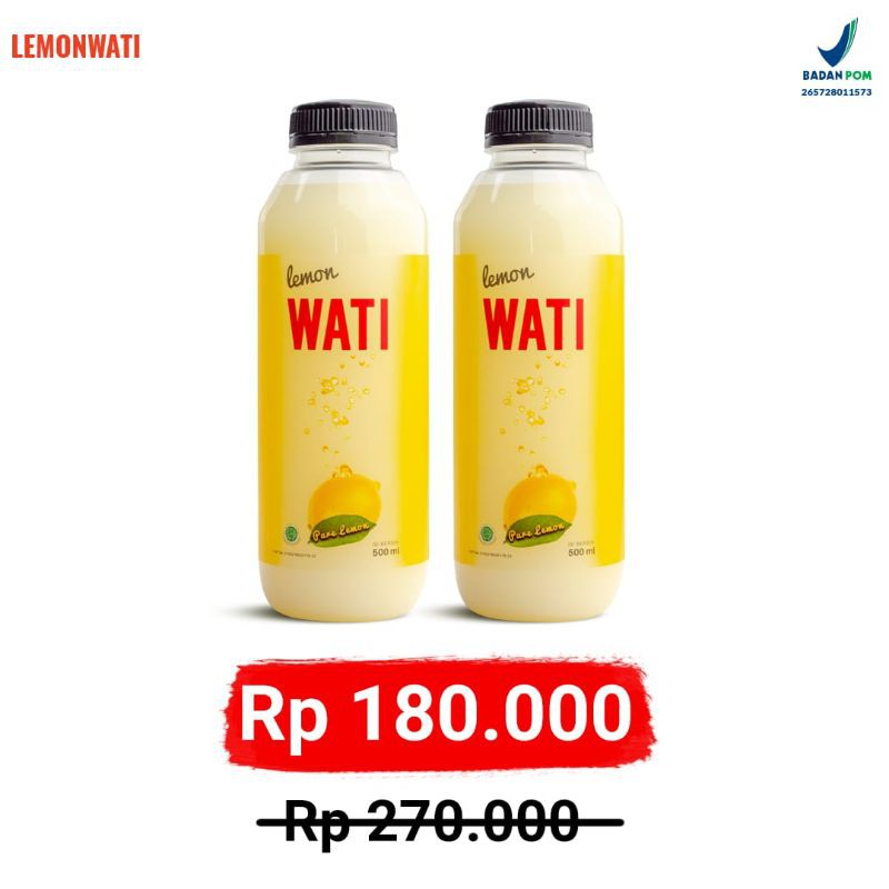 

PAKET DUET LEMONWATI BPOM 1000ml Lemon Peras Premium Pilihan Terbaik