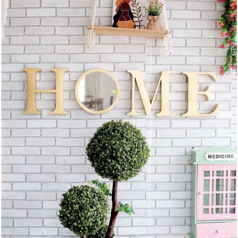 Cermin Hiasan Dinding Home Gold Wall Decor Minimalis Estetik Elegan KHD