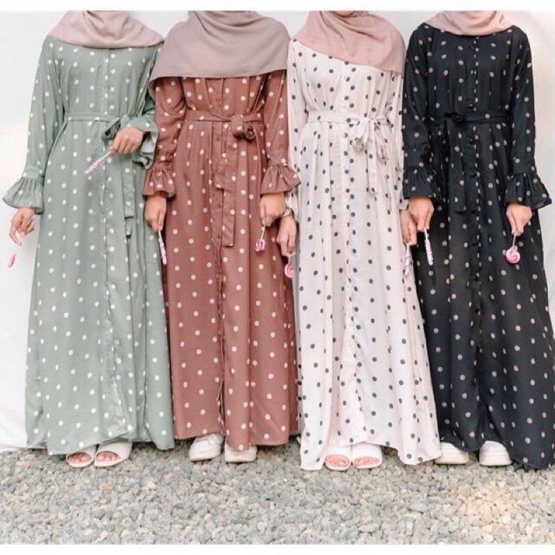 Dress/Gamis Pop Dress green L/XL by Vanilla Hijab Original/ori (Preloved/PL)