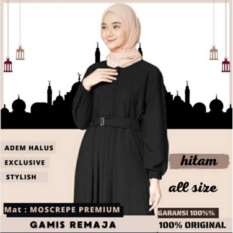 BAJU GAMIS ABAYA WANITA MUSLIM TERBARU Bahan MOSCREPE PREMIUM Grade A