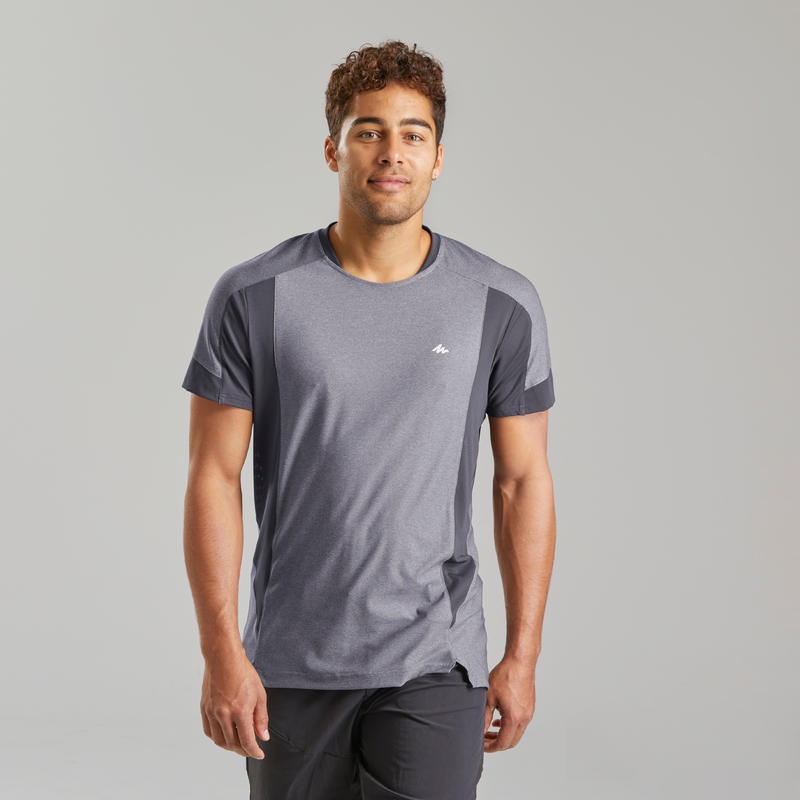 QUECHUA MH500 T-Shirt Kaos Hiking Pria Serap Keringat