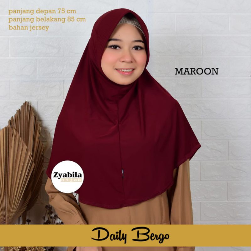 jilbab daili bergo pet bahan Jersey (COD)