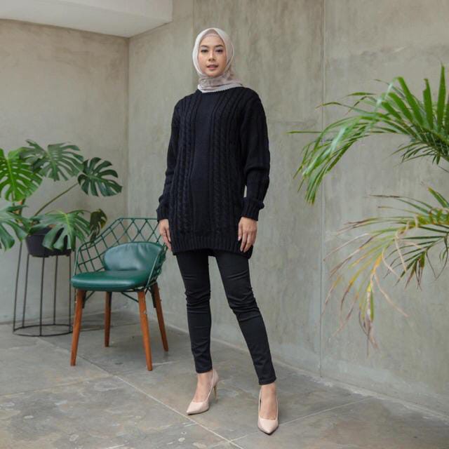 PREMIUM SWEATER MOTIF CABLE TUNIK