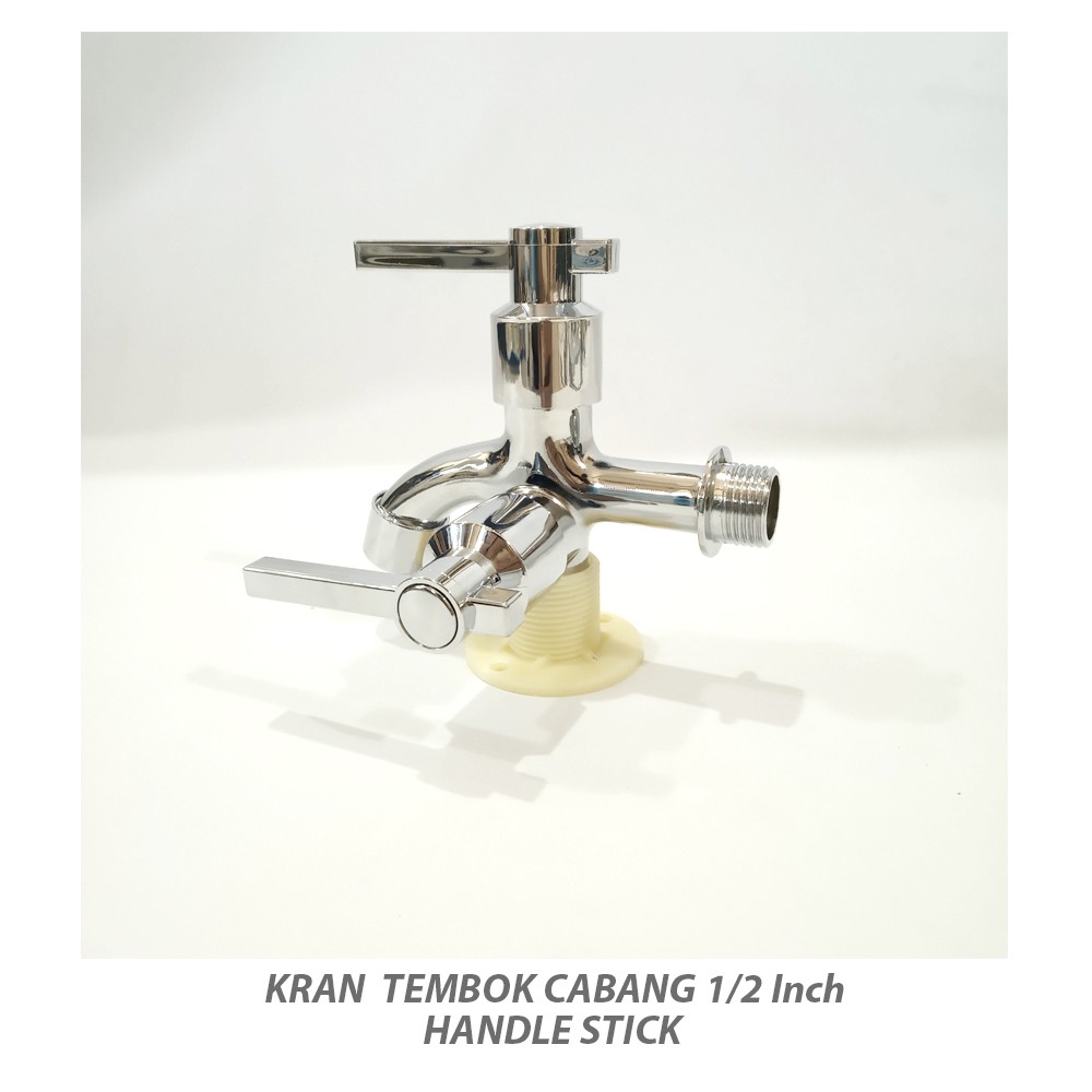 Kran Cabang / Double 1/2 inch Stainless Gold / Black Kran Air Shower Kamar Mandi