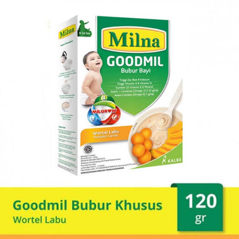 Milna Goodmil 6-12 Bulan Wortel Labu / Bubur Bayi / Bubur Milna