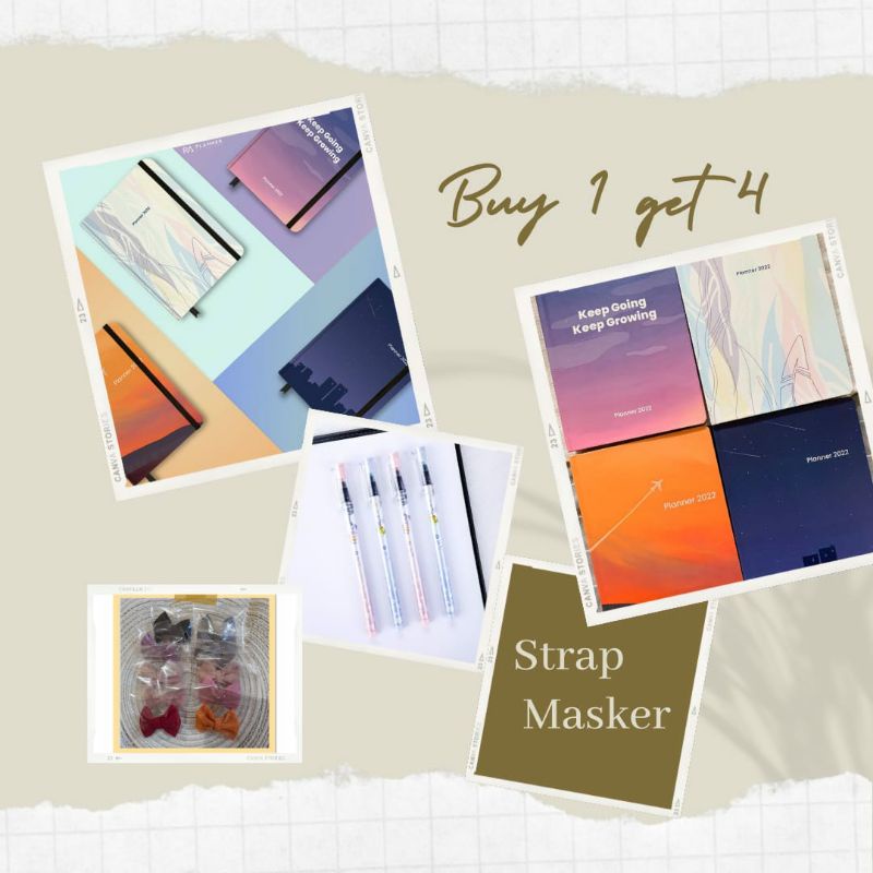 

PO PLANNER BOOK 2022 BUY 1 GET 4/ BUKU JURNAL BELI 1 DAPAT 4 AITEM