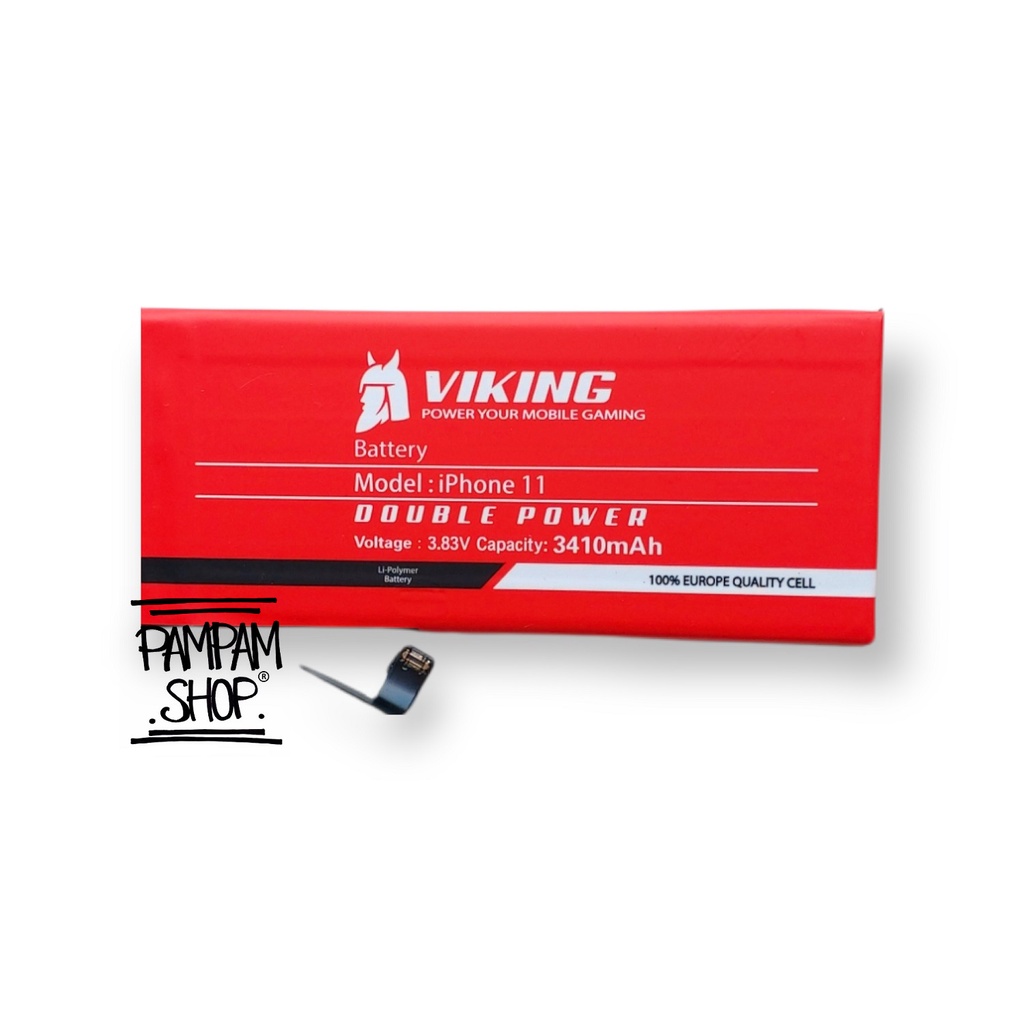 Baterai VIKING Double Power for Ip 11 Batre Batrai Battery Dual Iphone