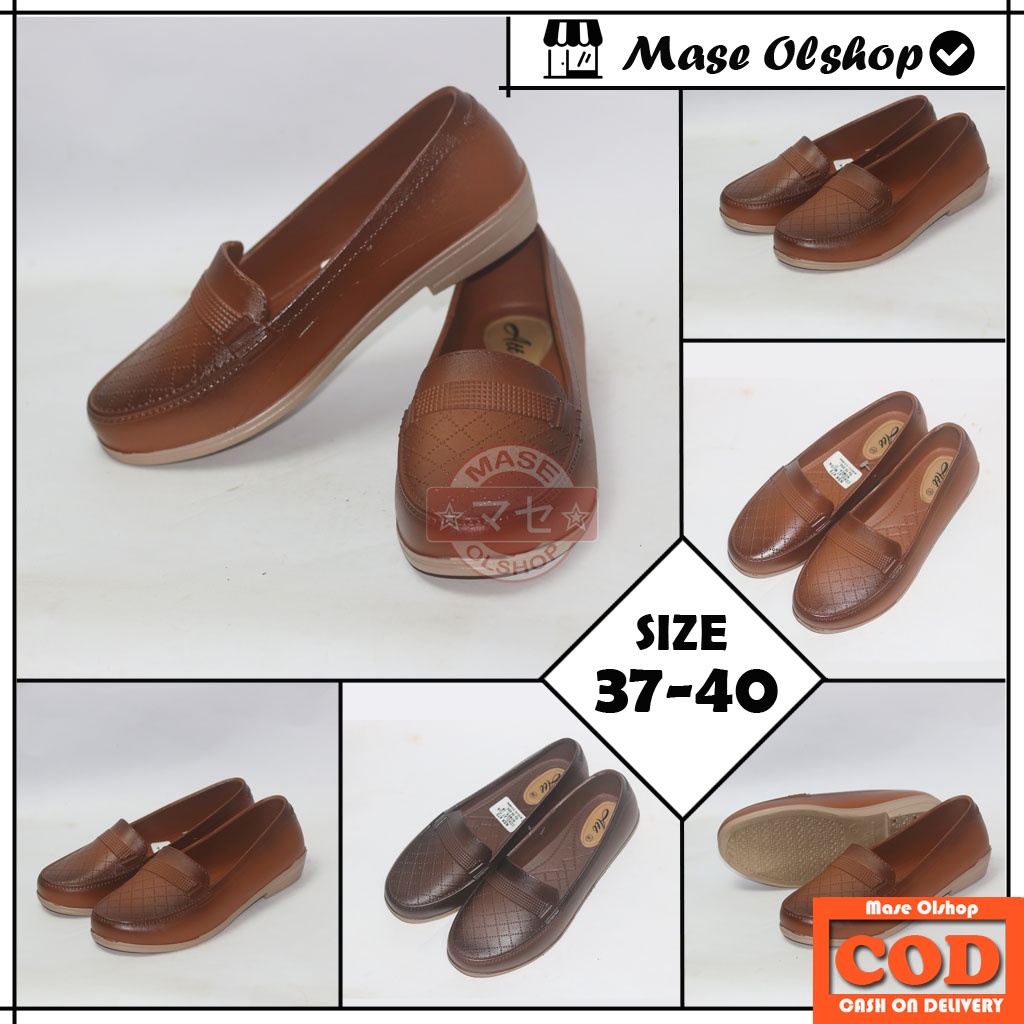 Sepatu Kerja Loafers Karet Wanita ATT NSK 475