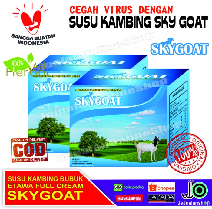 

Paket 2 kotak Sky Goat SkyGoat Susu Kambing Etawa Original 100% Asli bkn etta goatmilk provit gomars