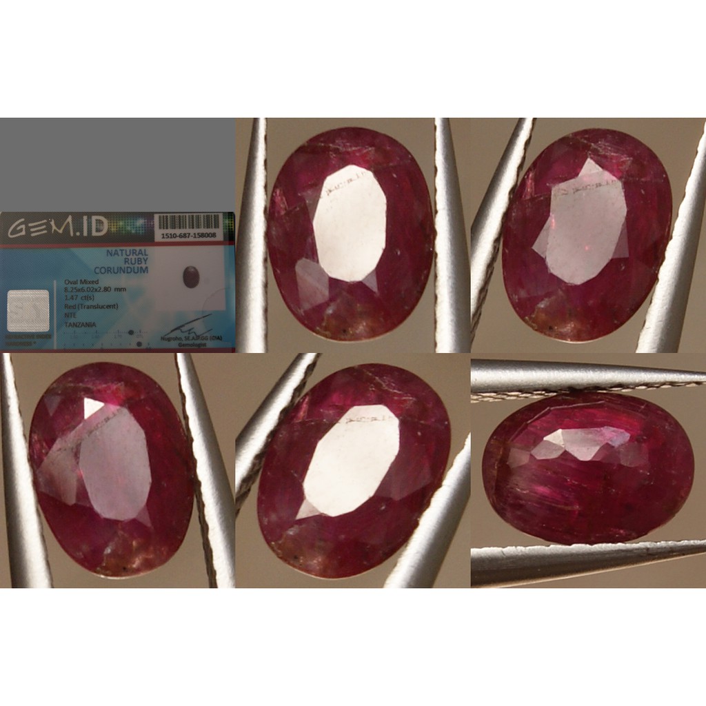*COLLECTOR UNHEAT/NTE* Natural Ruby 1.47ct + Memo (1574)
