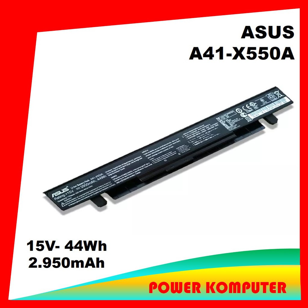 Battery Baterai Batre Laptop Battery ASUS A41-X550 A41-X550A A450 P550 F550 k550 R510 X450 X550V A450C X550C X550A X550B X550D Y481C Y581C