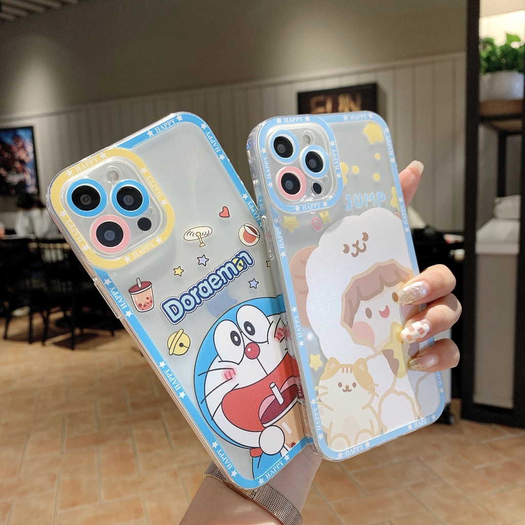 Softcase lens cover cartoons iPhone type 12 13 mini pro promax