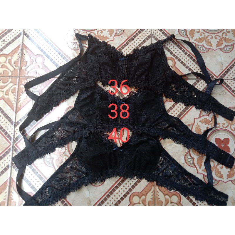 bra renda brukat tanpa kawat dan busa