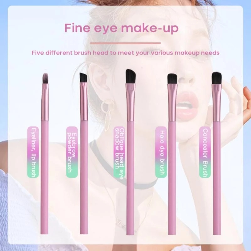 5 Pcs / Set Brush Makeup Profesional Bahan Sintetis Untuk Wajah