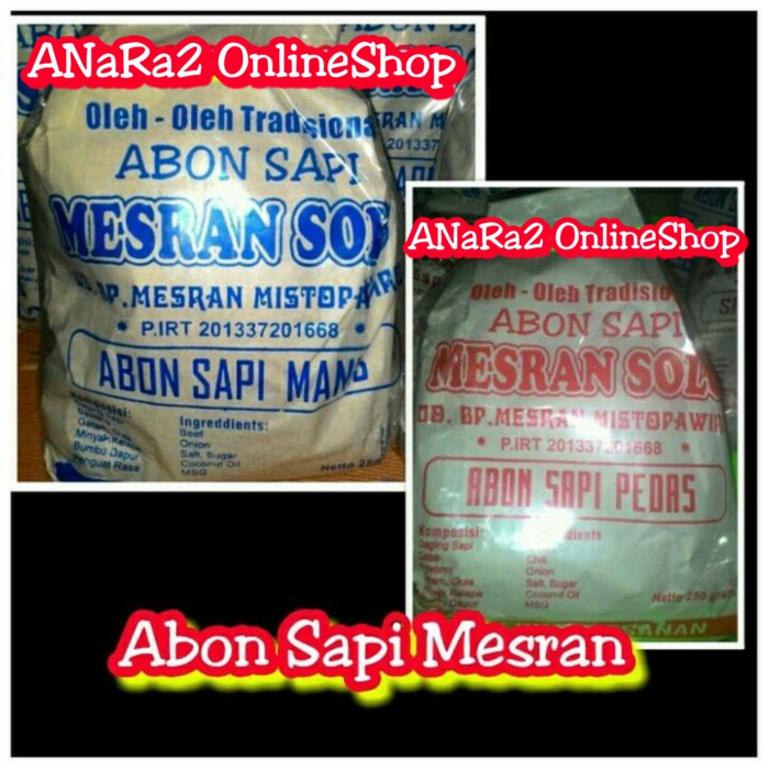 

Abon Sapi Mesran - Pedas dan Manis