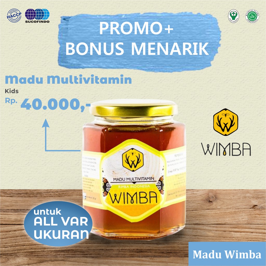 

Madu Anak Multivitamin 200gr - Lebah Apis Dorsata / Madu Asli - Madu Wimba -