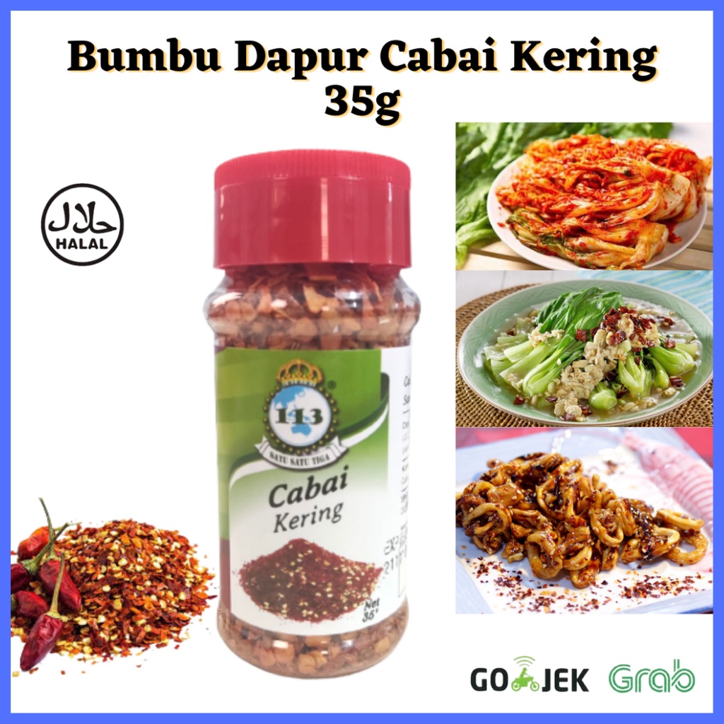 113 Cabai Kering Kasar 35g/ Bumbu Dapur Cabai/ Penyedap Rasa/ Rempah Rempah/ Bumbu Masak