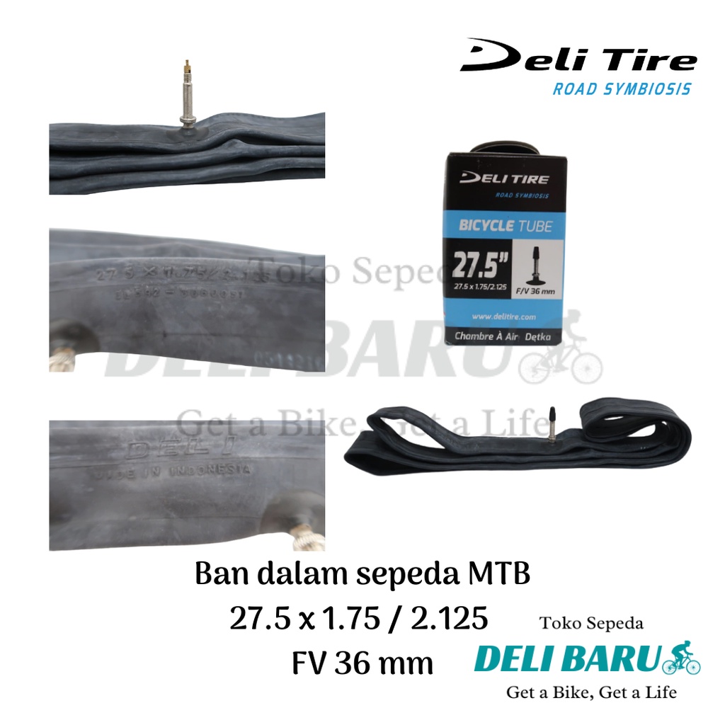 Deli tire Ban dalam 27.5 x 1.75 / 2.125 pentil presta FV 36 mm sepeda MTB