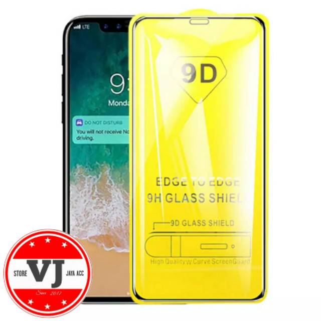 Tempered Glass 9D Full Cover iPhone X Anti Gores 9D Full Lem iPhonex