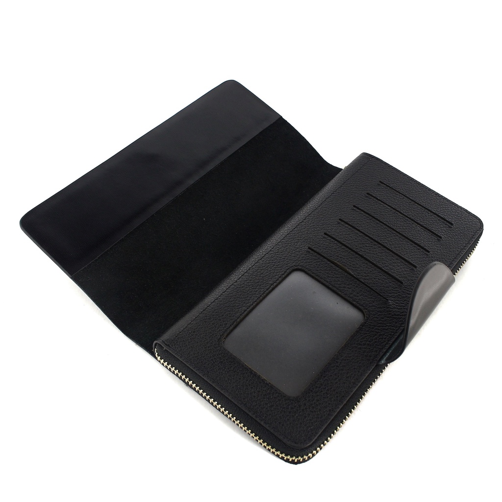 TOKOKOE - Dompet Panjang Wanita bahan Kulit - MB 808 Black