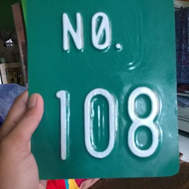 Nomor Rumah Nomor Kamar Plat Alumunium Bisa Custom