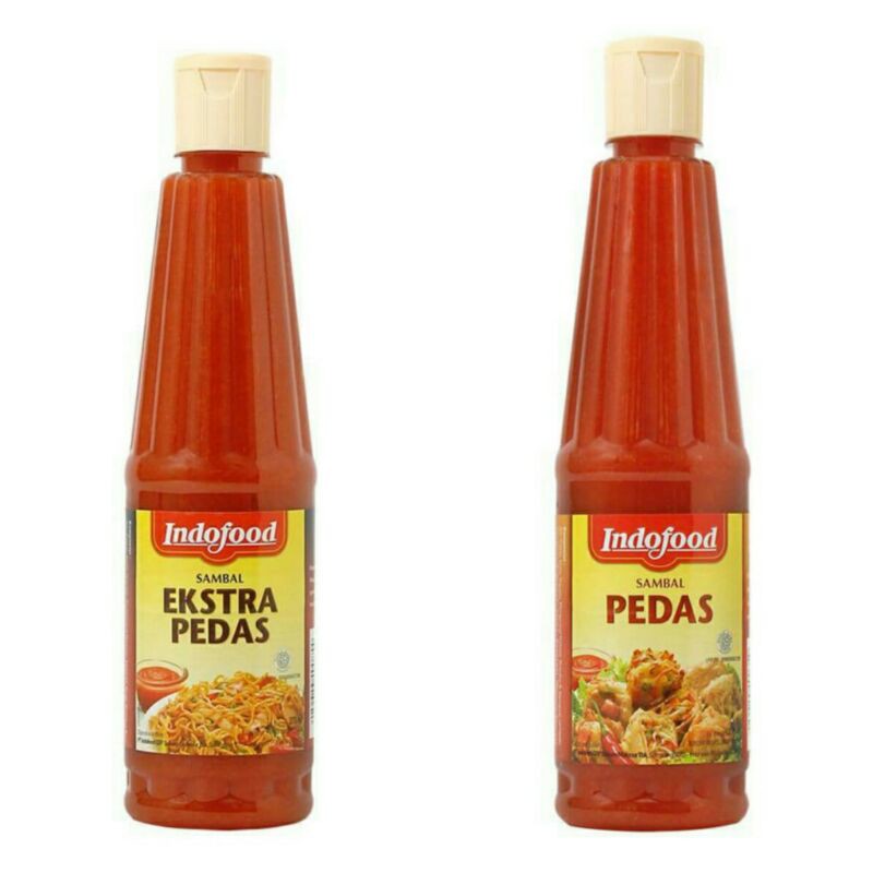 

Saus Saos Indofood 135 / 275 ml Pedas / Ekstra Pedas / Pedas Dahsyat / Tomat