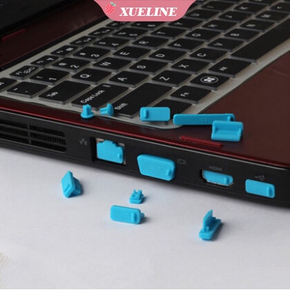 16pcs / set Plug Port Pelindung Anti Debu Bahan Silikon Elastis Untuk Laptop Notebook Komputer