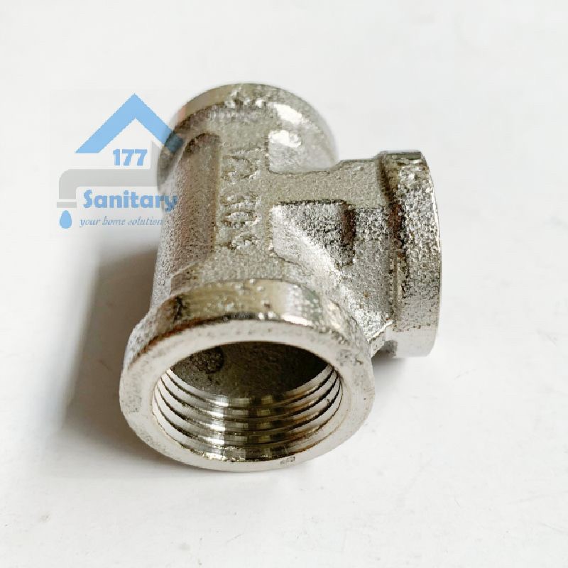 Nepel Tee Stainless 304 Female TS13- Nepel T Kran T Stenlis sambungan kran spare part acc naple t tee shower kloset closet /X23