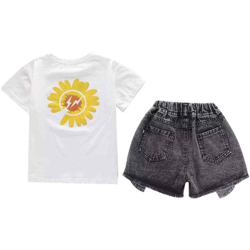 Baju Setelan Anak Perempuan Casual Smile Sun Flower