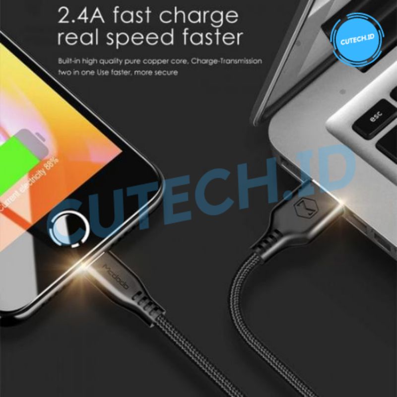 MCDODO KABEL DATA IPHONE LIGHTNING 3A FAST CHARGING