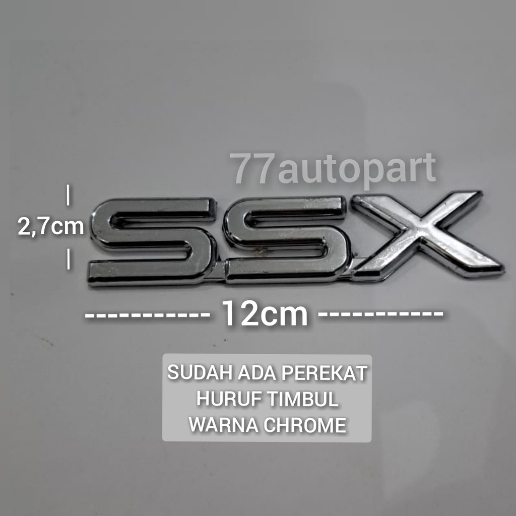 emblem logo mobil tulisan ssx untuk kijang kapsul 1997 sampai 2004