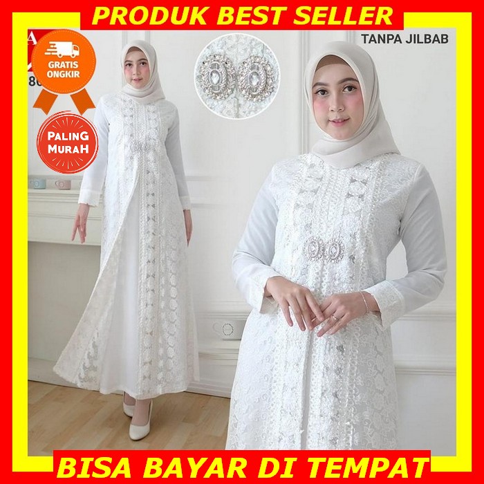 Busana Muslim Gamis Murah Gaun Pesta Muslimah Baju Pesta Wanita Kondangan Mewah Kekinian 2020 2021 B