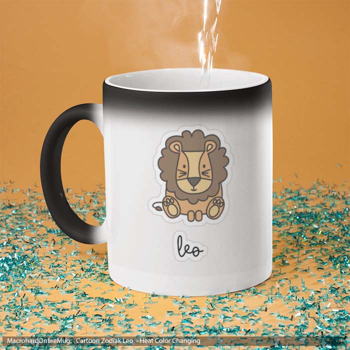 Mug Magic Cartoon Zodiak Leo