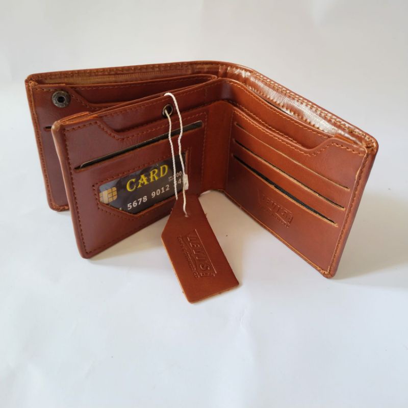 New: Dompet Kulit Pria Lipat 4 Ruang. Dompet kulit Asli pria Termurah