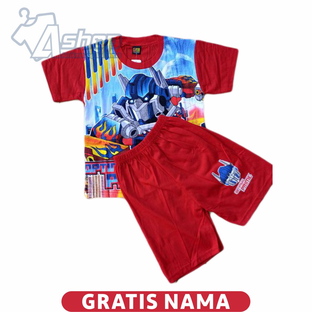 Baju Anak Setelan Transformers Optimus Prime