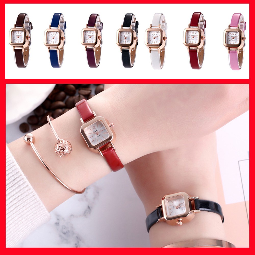 Hot Sale Jam Tangan Wanita Murah Fashion Casual Quartz Analog Women Leather Watch