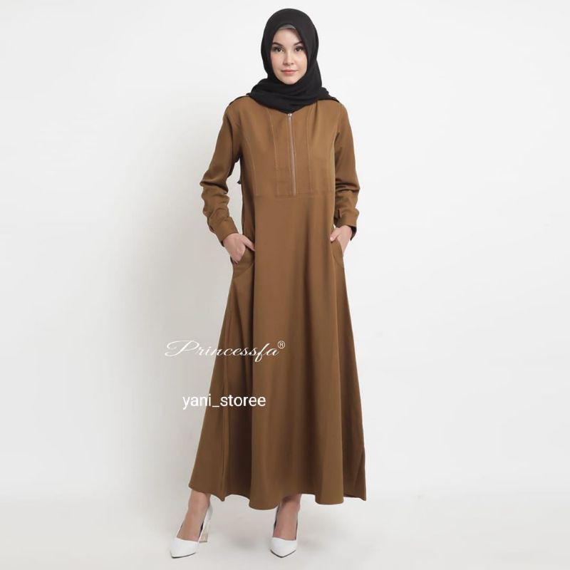 Gamis Pemda Wanita Khaki Gamis Pemda Ibu Menyusui Kheki Gamis Pemda Busui Warna Coklat Gamis Pemda I