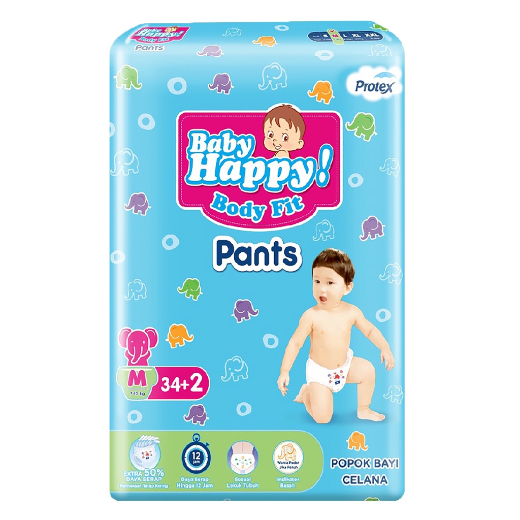 Popok / Pampers Baby Happy Pants S40/M32/L28/XL26/XXL24 - Baby Happy