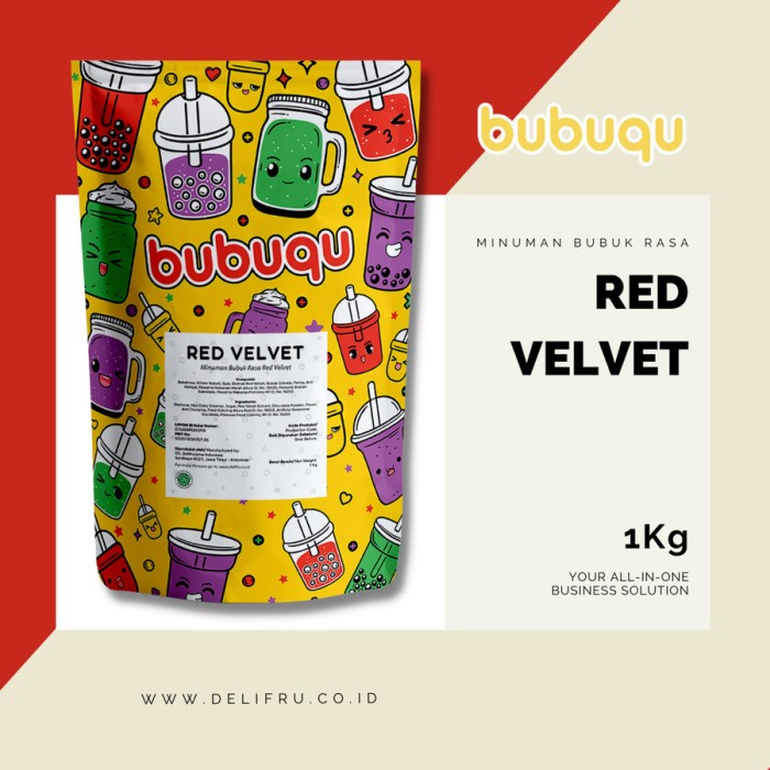 

1 PACK BUBUQU POWDER RED VELVET LATTE